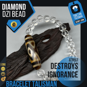 Crystal Bracelet with Diamond Dzi Bead