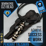 Pendant Amulet – Seven eyes Dzi Bead