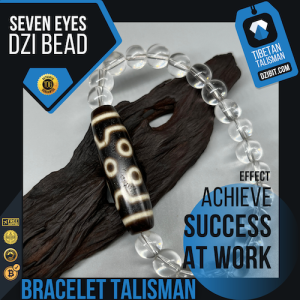 Crystal Stone Bracelet Seven eyes Dzi Bead
